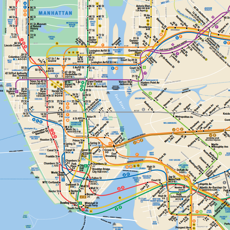 Carte du métro à New York