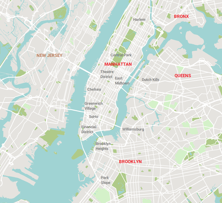 Carte du logement à New York City