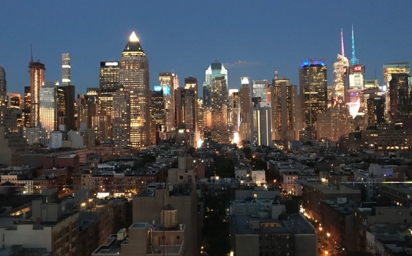 Bar sur un toit à New York