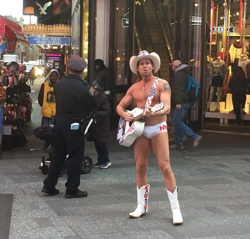 artiste de rue à times square new york